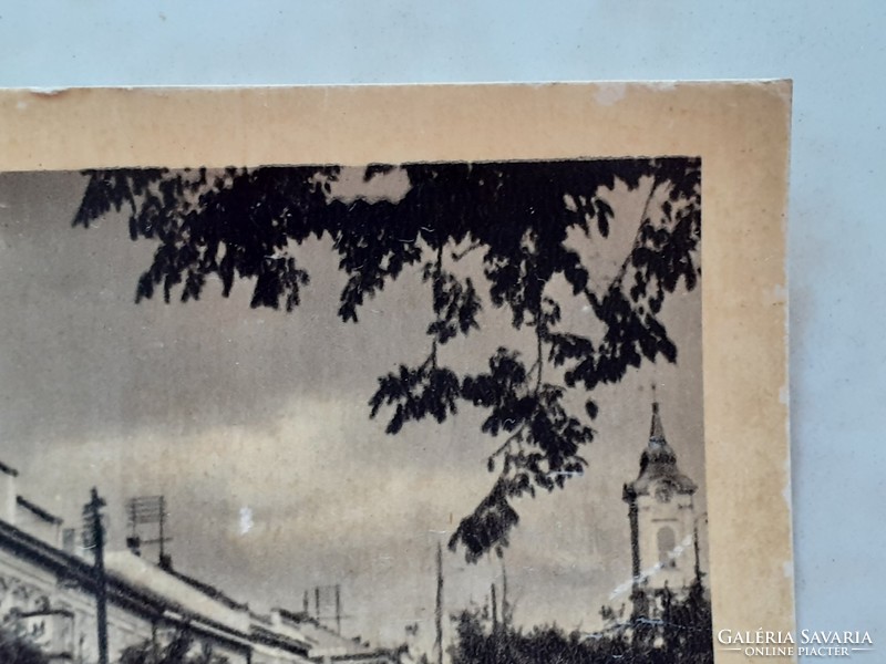 Régi képeslap 1959 Békéscsaba utcarészlet fotó levelezőlap