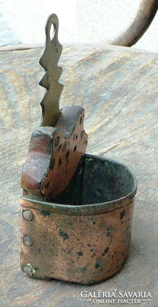 Antique folk wall salt shaker