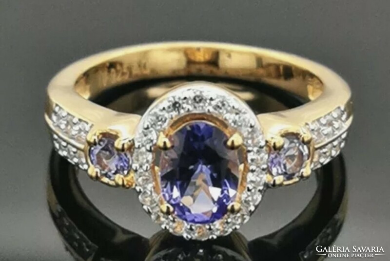 Fabulous tanzanite gemstone ring, size 56 925 silver new