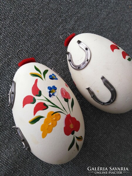 Horseshoe - Easter goose egg / hand painted