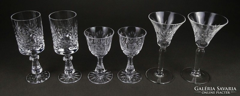 1K678 flawless stemmed crystal brandy glasses 3 pairs