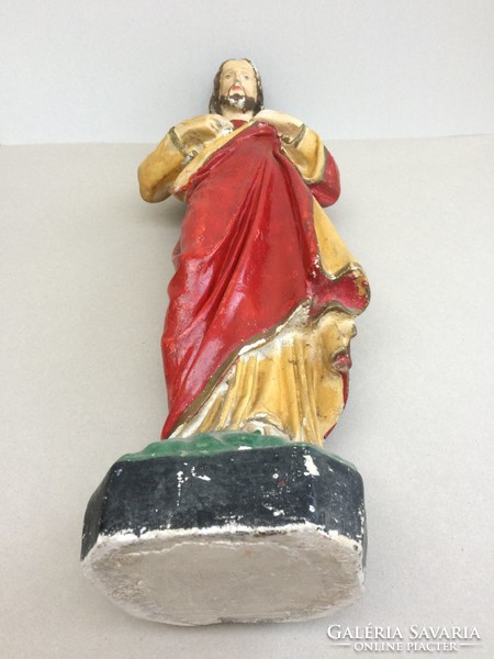 Régi vintage Jézus Szíve gipsz szobor 65 cm