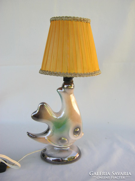 Retro iparművész kerámia hal alakú  lámpa