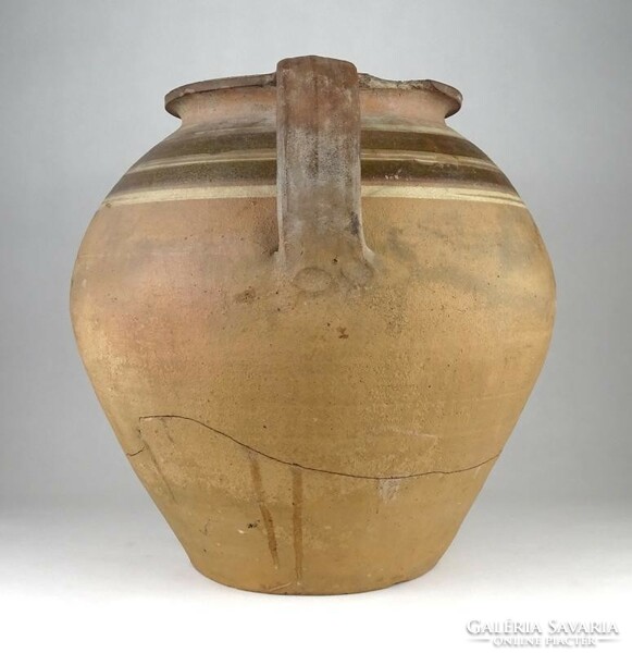 1K599 old large earthenware pot from Gömör, 34.5 cm