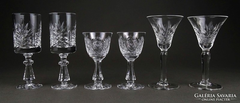 1K678 flawless stemmed crystal brandy glasses 3 pairs