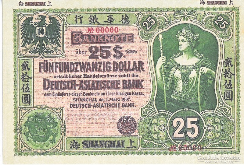 Kiao Chau 25 dollár 1907 REPLIKA UNC