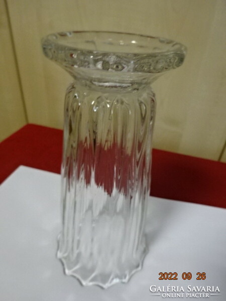 Üveg váza, magassága 20 cm. Vanneki! Jókai.