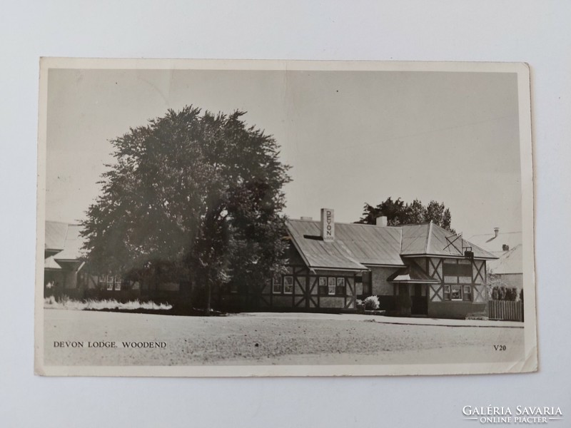 Old postcard photo postcard 1952 devon lodge woodend