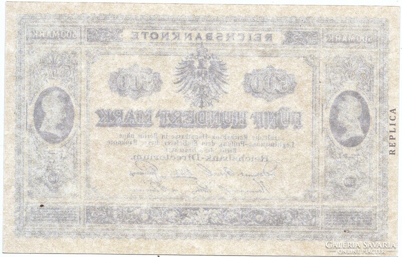 Német csásárság 500 márka 1876 REPLIKA UNC