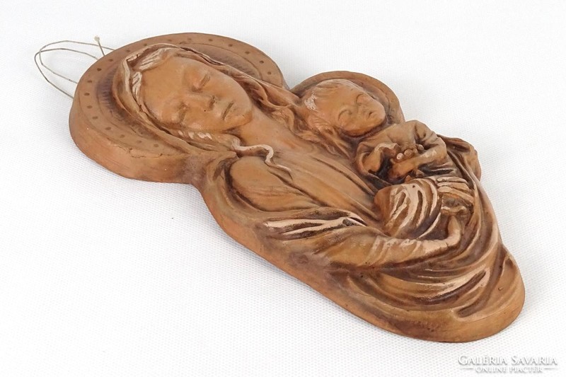 1K687 Mary with Little Jesus ceramic wall picture 26 cm