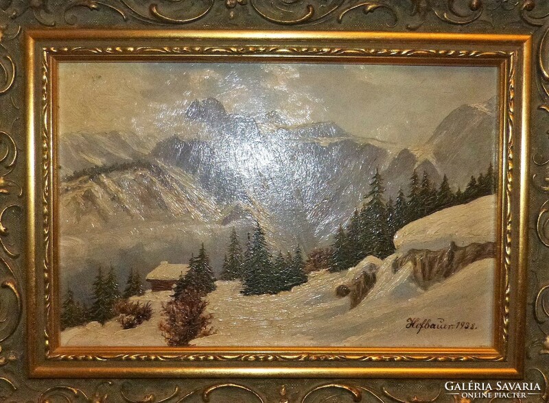 Téli táj- festmény / Hofbauer- 1938.