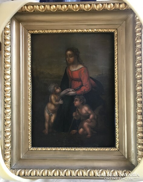 Raffaello Santi után - Mária a gyermek Jézussal, és Keresztelő Szent Jánossal