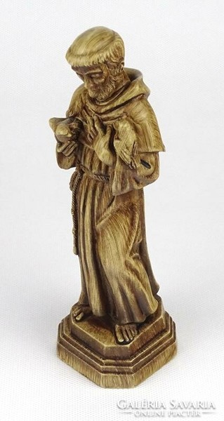 1K688 Assisi Szent Ferenc műgyanta szobor 19 cm