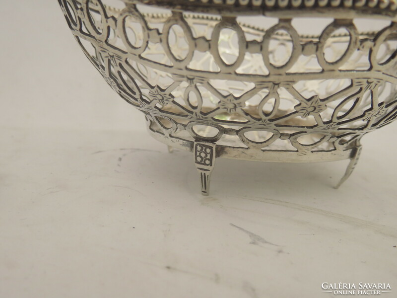 Dutch silver openwork basket