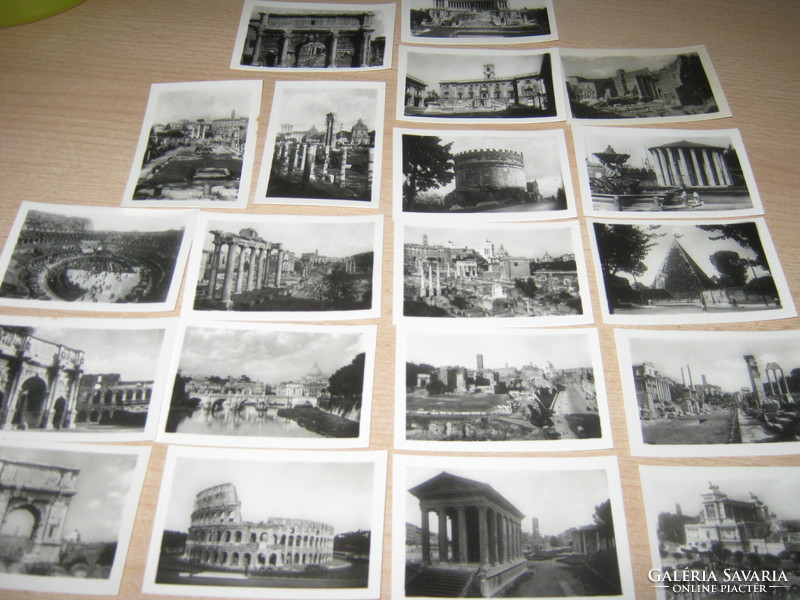 Roma  nevezetességei 20 db  fotó fekete fehér  Bromostampa