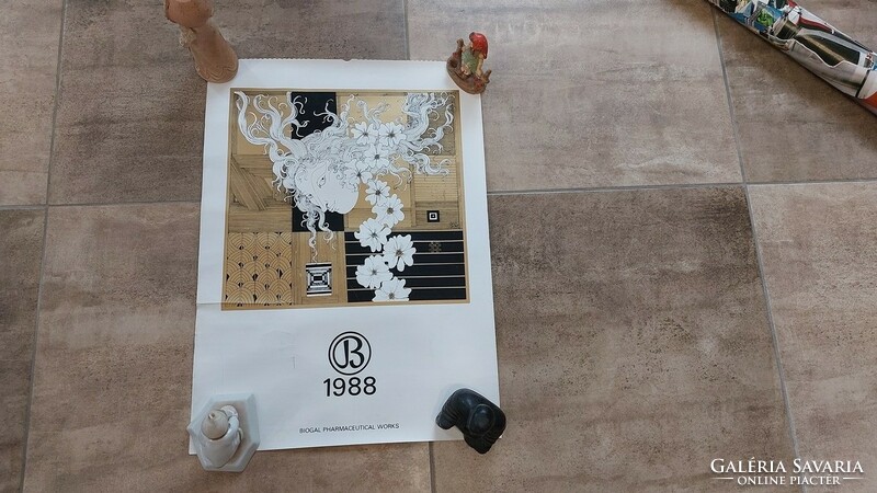 (K) Saxon endre screen print rolled up from a helia d calendar