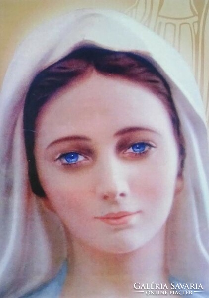 1K695 Szűz Mária kép aranyozott keretben 30 x 23 cm
