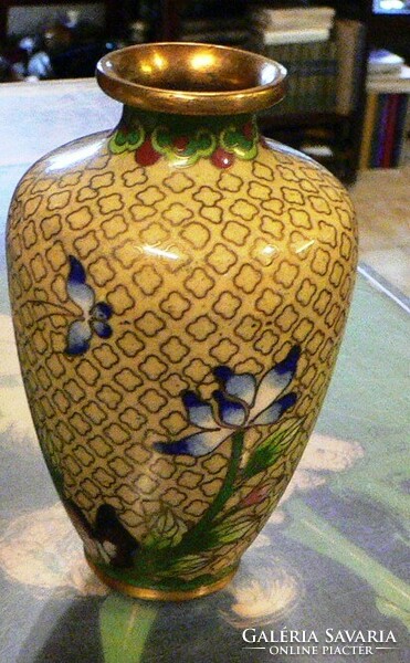 Kínai rekeszzománc váza