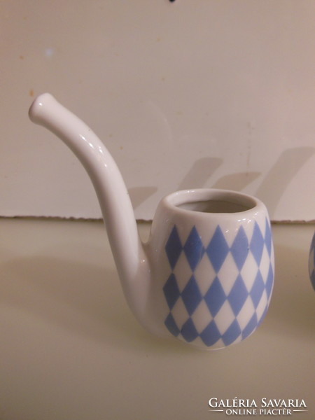 Glass - 3 pieces! - Pipe-shaped - brandy - 8 x 8 cm - porcelain - German - flawless