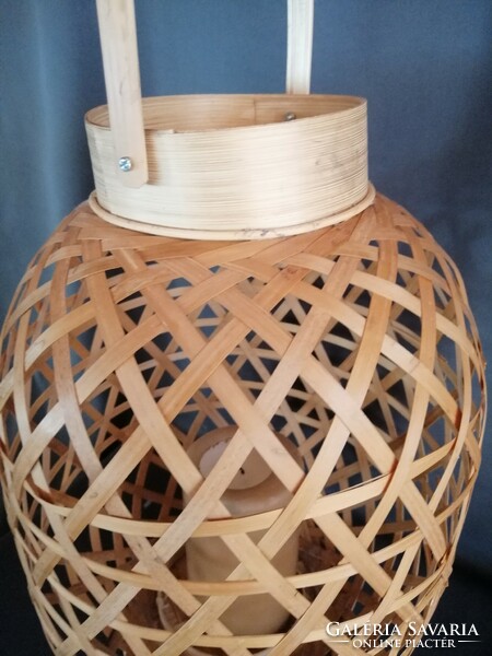 Modern bamboo candle holder with candle holder. Negotiable!