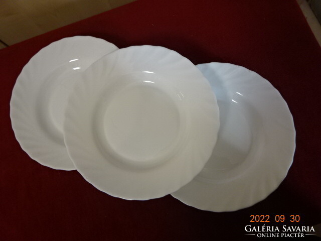 French glass deep plate, wavy edge, diameter 22.5 cm. He has! Jokai.