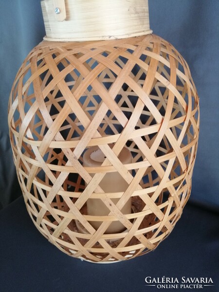 Modern bamboo candle holder with candle holder. Negotiable!