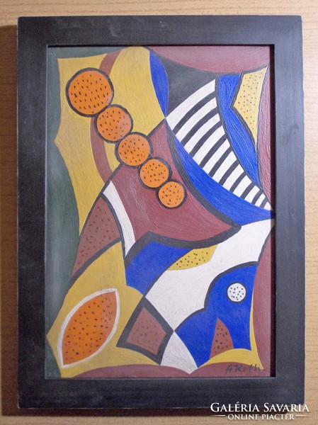 Réth Alfréd - Konstrukció című kubista festménye