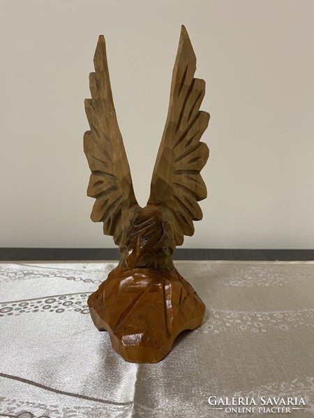 Wooden eagle statue