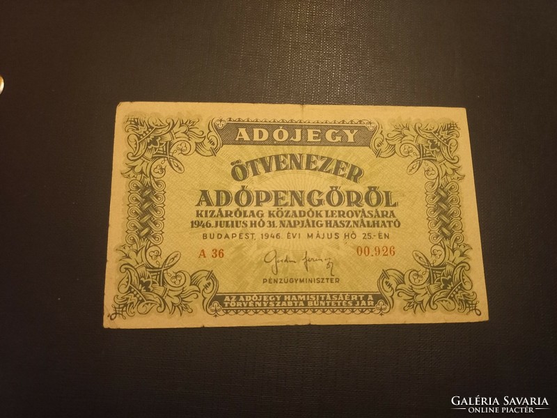 1946-os 50000 Adópengő