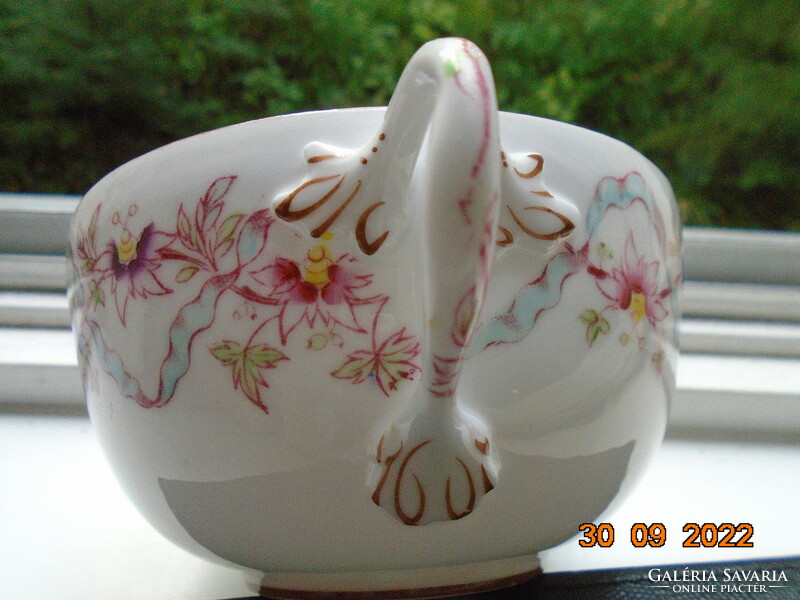 Sarreguemines giant tea cup patterned with flower pattern