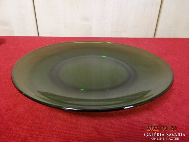 French green glass plate, diameter 22.5 cm. He has! Jokai.