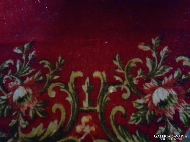A fabulous antique velvet noble tablecloth.
