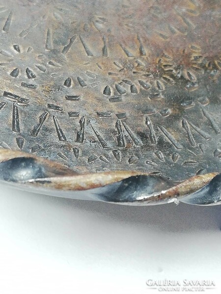 Iparművész halas fém gyertyatartó  25 cm
