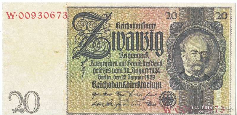 Germany 20 marks 1929 replica unc