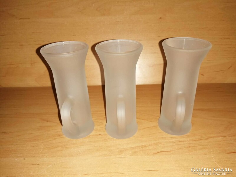Vodka glaciale keglevich glass glasses with ears 3 pieces in one (3/k)