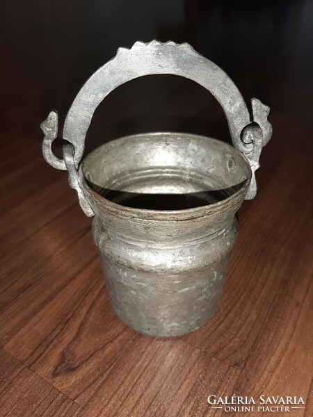 Tinned antique small bucket