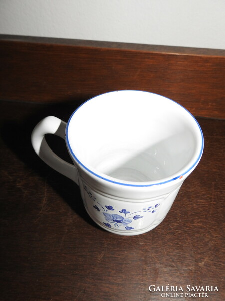 Herend Hungarian Village Pottery - blue floral ceramic mug