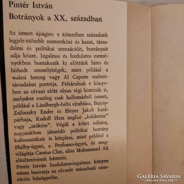 István Pintér: scandals in the xx. In the century