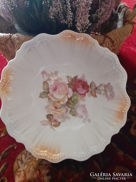 A beautiful pink porcelain side dish.