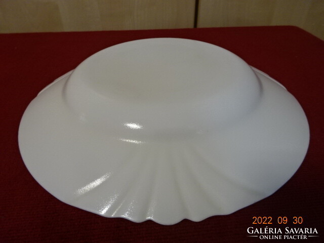 French glass deep plate, with ruffled edges, diameter 22.5 cm. He has! Jokai.