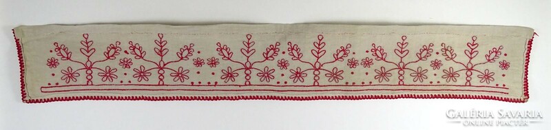 1K671 old embroidered Kalotaszeg linen shelf border 25 x 165 cm