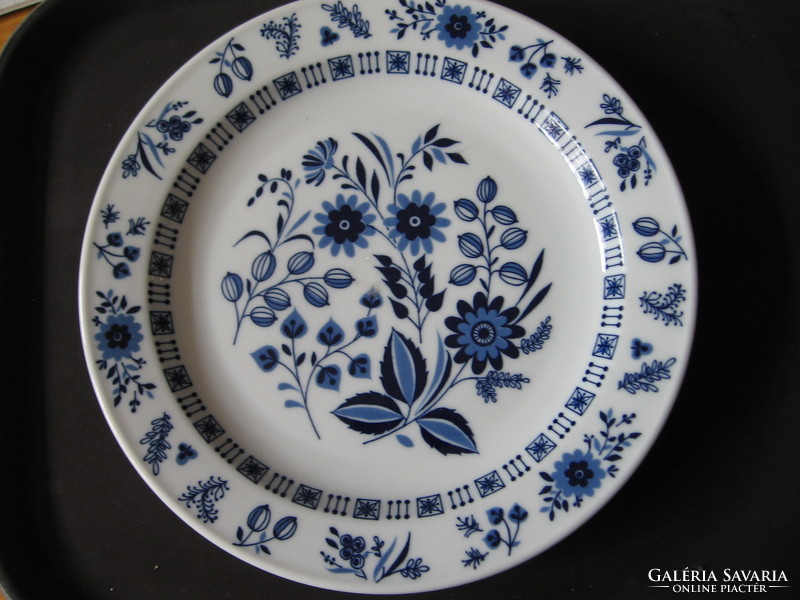 Retro blue flowered schönwald bowl, plate