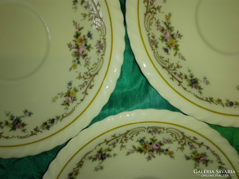 Richly patterned cookie plates...Butter color base.