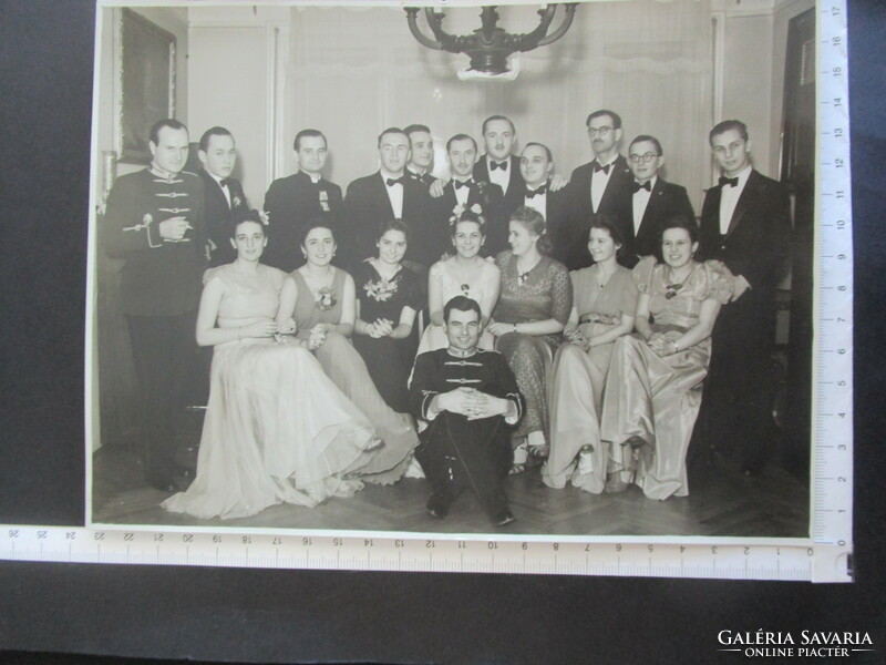 1939 House ball dance party stamp inscription marked photo on the reverse side of the collector with the names of the participants