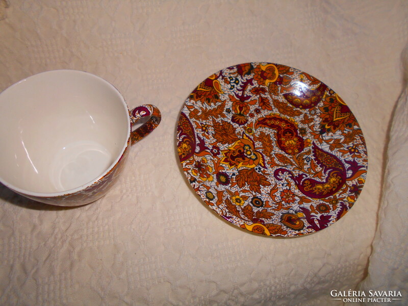 Antique porcelain faience cup + plate