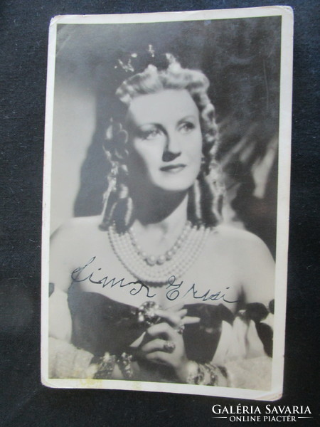 Erzsi Simor unforgettable actress Hungarian film star rare 1939 photo sheet signed autographed