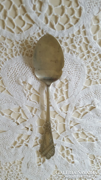 English silver-plated, marked relief spoon