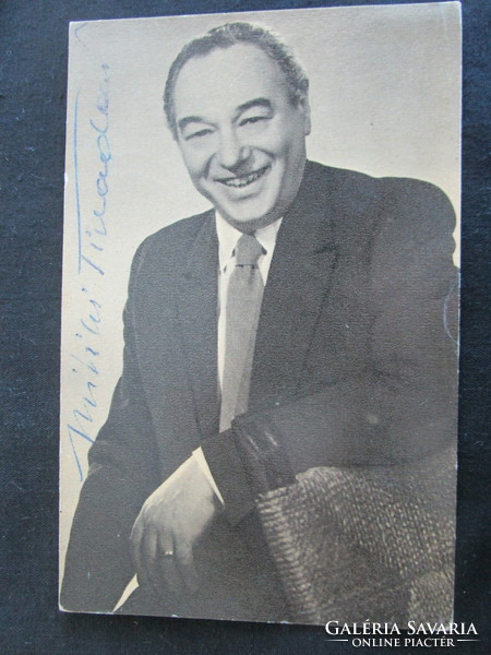 Bilicsi tivadar actor theater artist signed autograph photo autograph photo performing arts theater