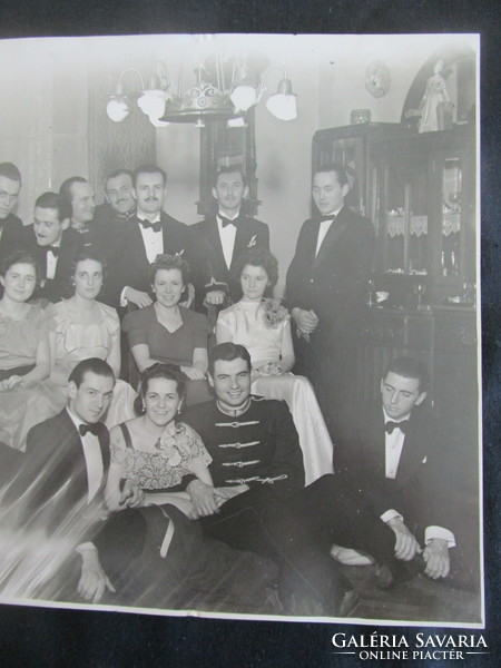 1939 House ball dance party stamp inscription marked photo on the reverse side of the collector with the names of the participants