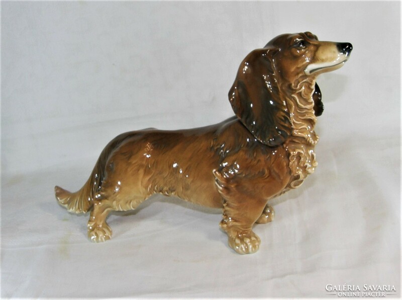 Dachshund large ens porcelain - 27 cm